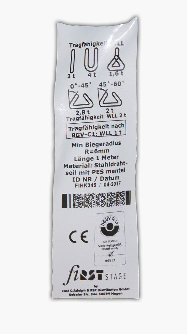 Rundschlinge Stahleinlage 2T 50-300cm