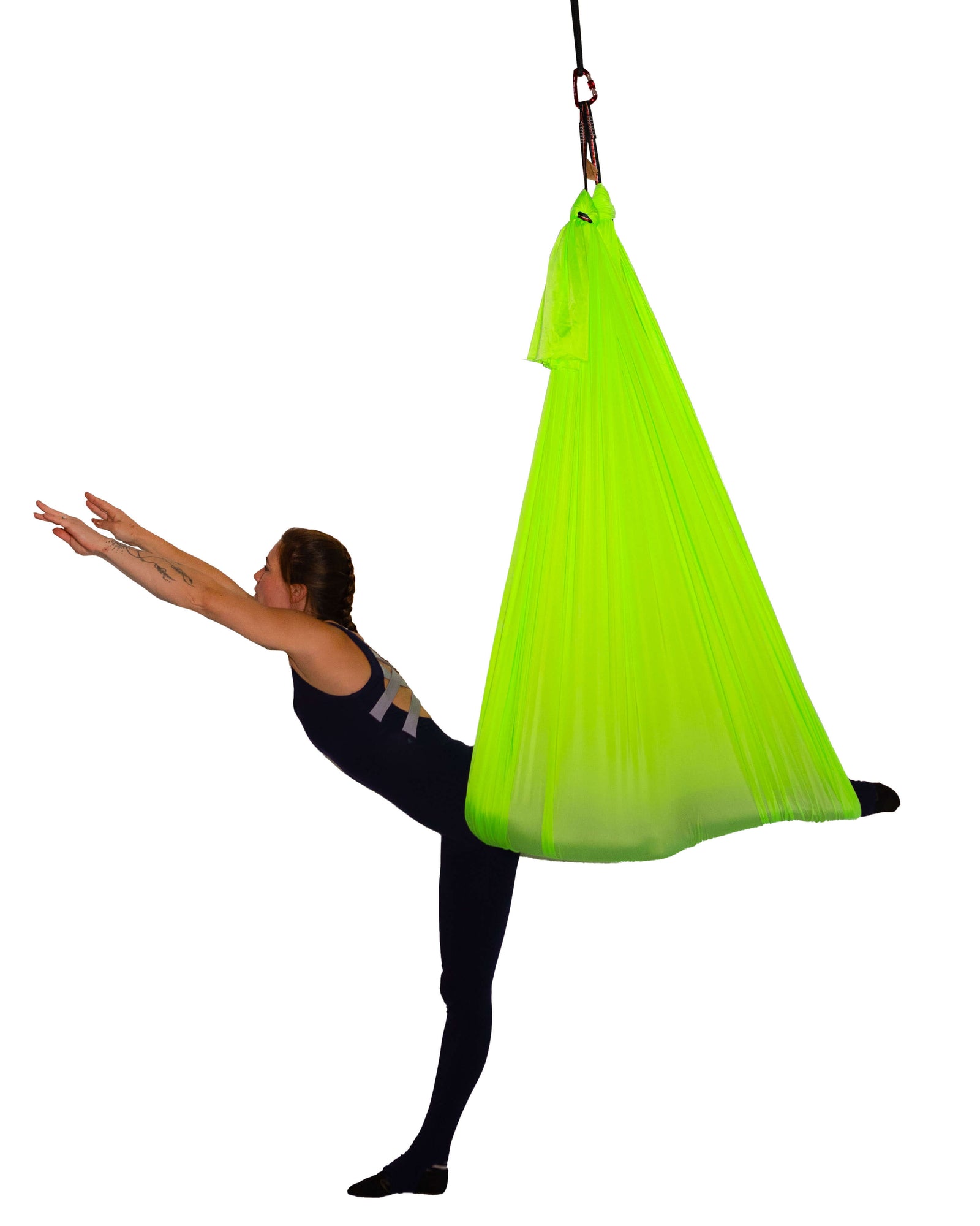 aerial yoga hängematte Aerial Yoga Tuch Neongrün– Luftyoga Shop