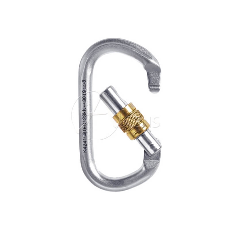 Stahlkarabiner oval silber
