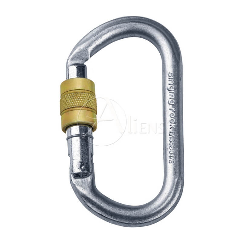 Stahlkarabiner oval silber